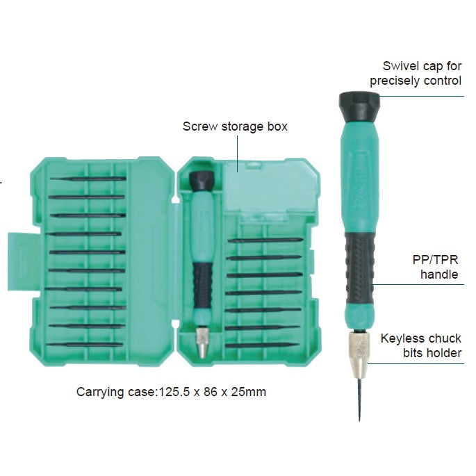 PRO'SKIT SD-9829M 18 in 1 Precision Screwdriver Set