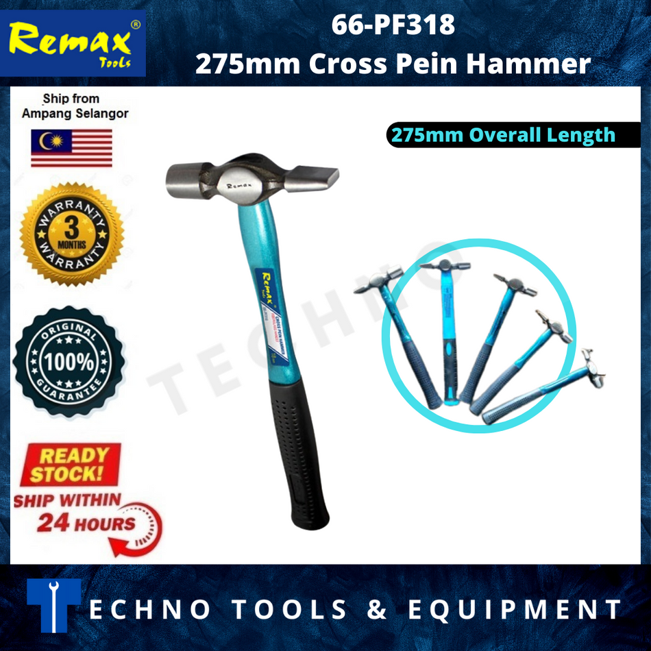 18mm Remax Cross Pein Hammer W/Fibreglass 66-PF318