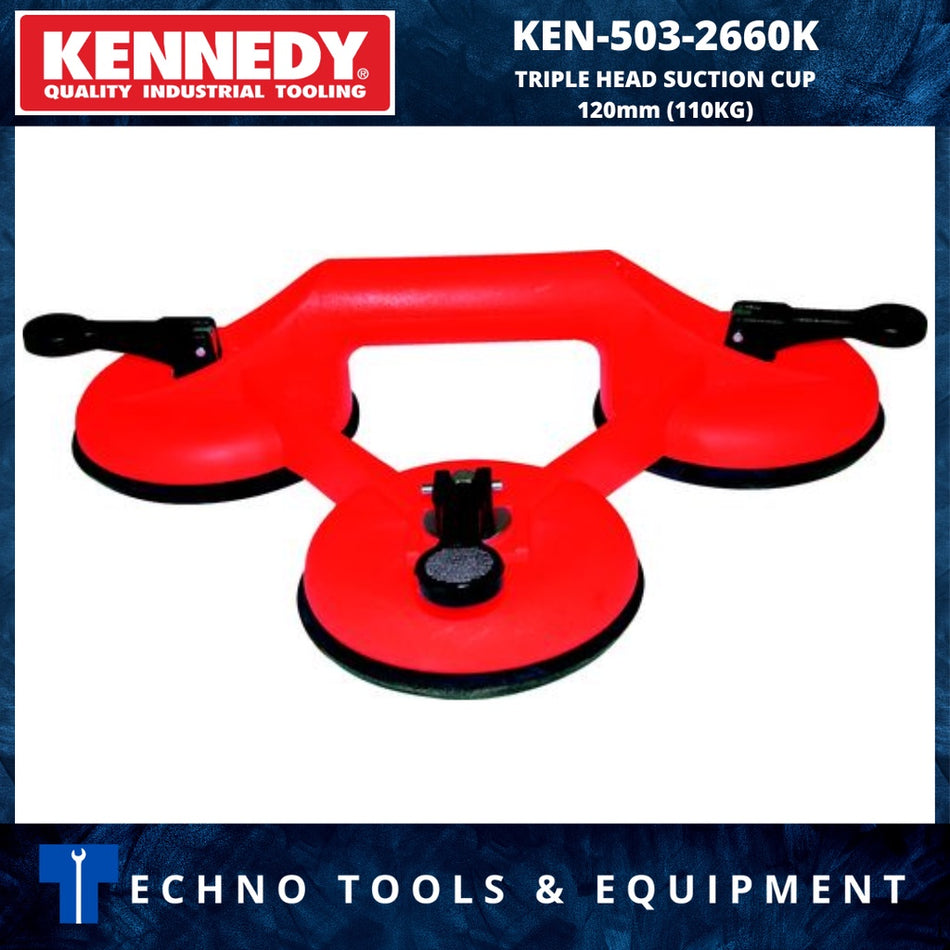 KENNEDY TRIPLE HEAD SUCTION CUP 120mm (110KG) KEN5032660K