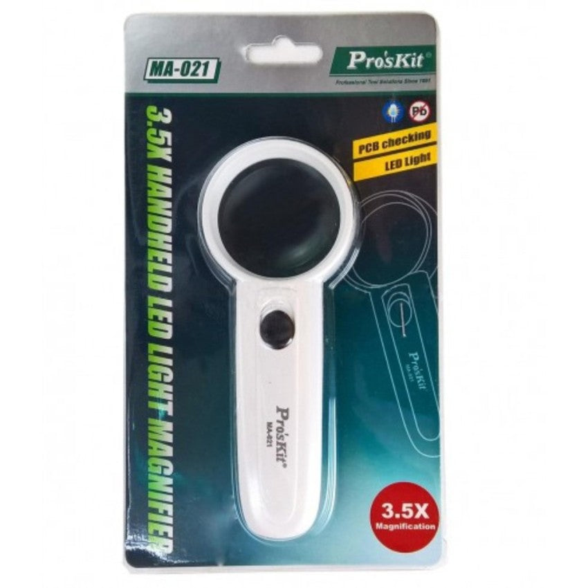 PRO'SKIT MA-021 3.5X Handheld LED Light Magnifier
