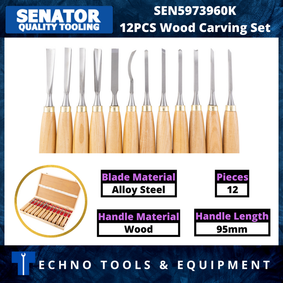 Senator 12 Piece Wood Carving Set SEN5973960K