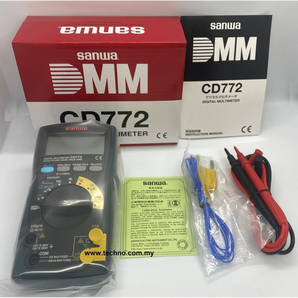 SANWA CD772 Digital Multimeter (CD772) – Techno Tools  Equipment