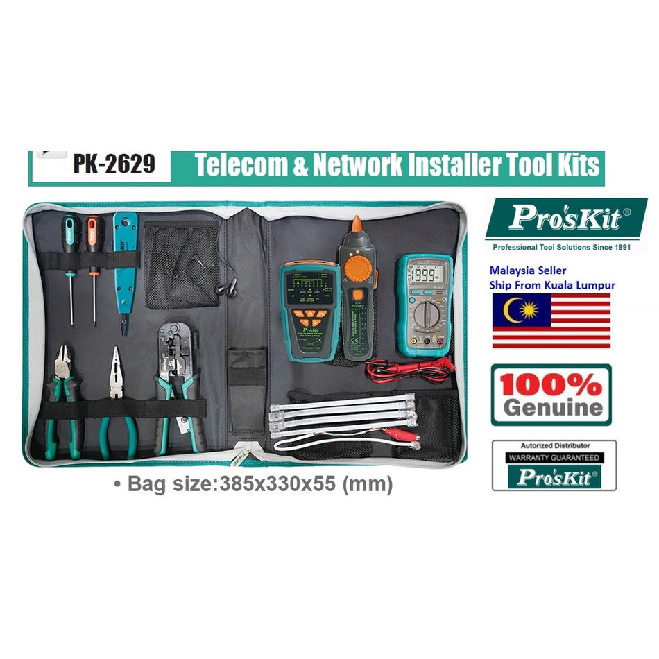 PRO'SKIT PK-2629 Telecom & Network Installer Tool Kits (NEW & ORI PROSKIT)