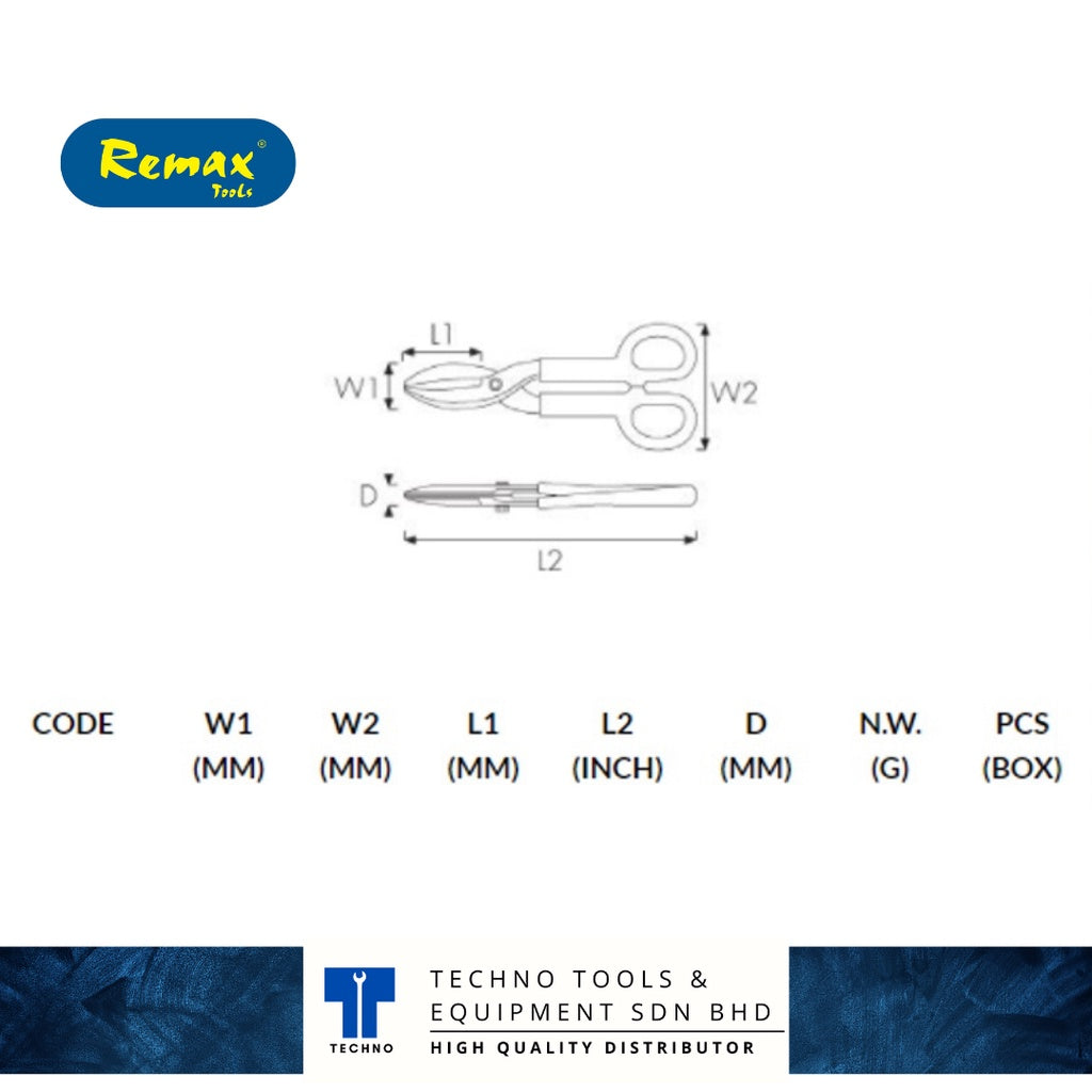 REMAX Gunting Pemotong Besi / REMAX Tinman Snips Cutter 10" inch 81-TS701