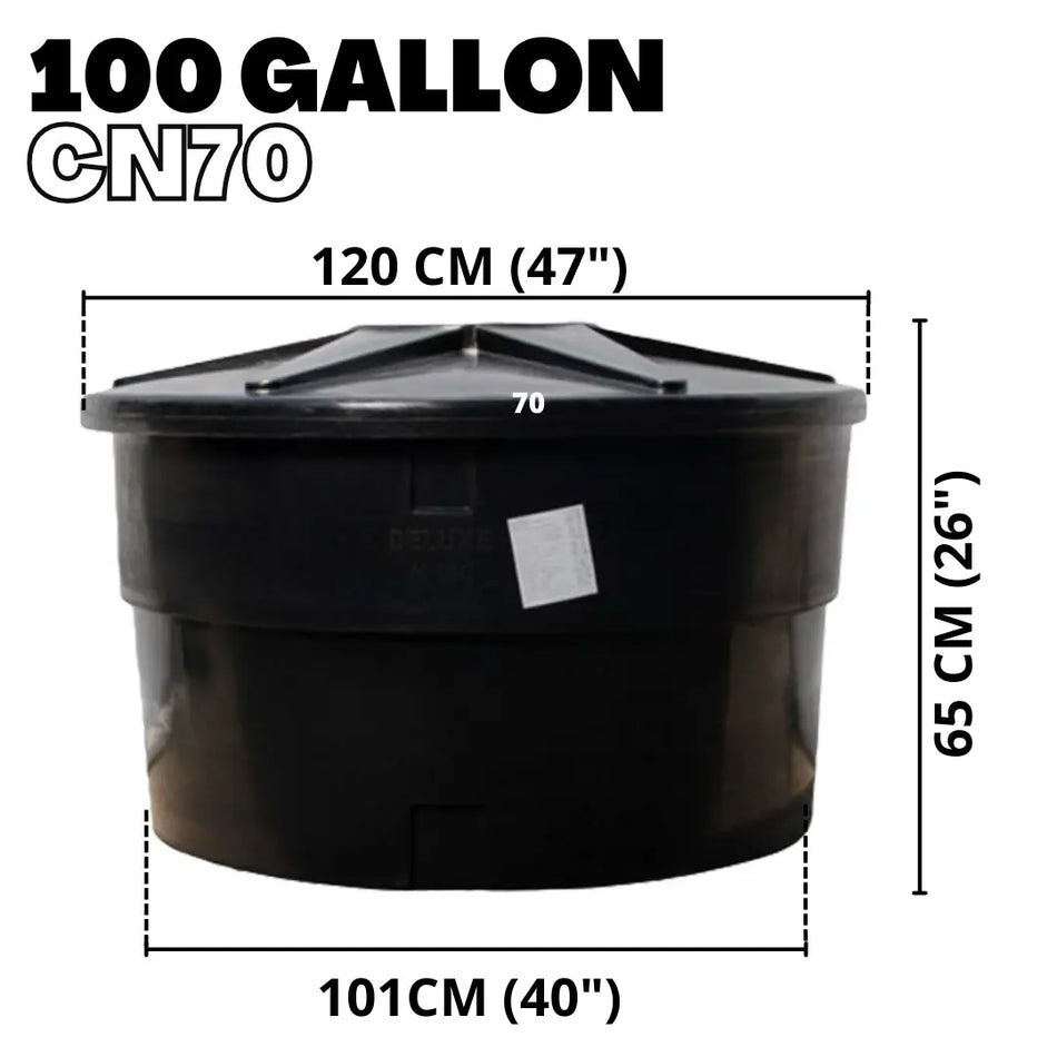 100 Gallon Tangki CN70 Polyethylene Tank, Round Type Water Tank OEM