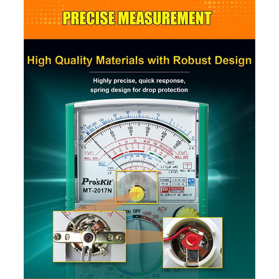 PRO'SKIT MT-2017N Protective Function Analog Multimeter