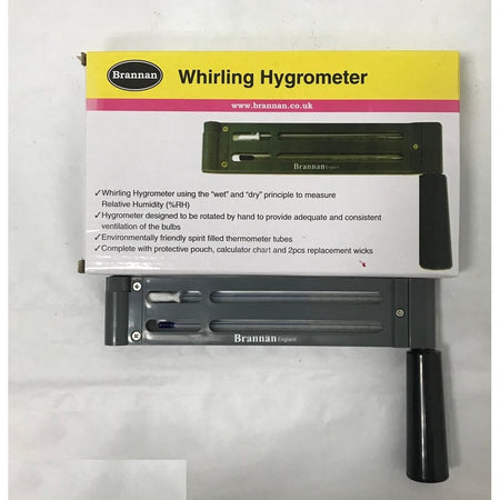 Brannan 13/744/2 Whirling Hygrometer – precision wet & dry bulb thermometer for accurate humidity and temperature readings. Replaces model 13/745/2.