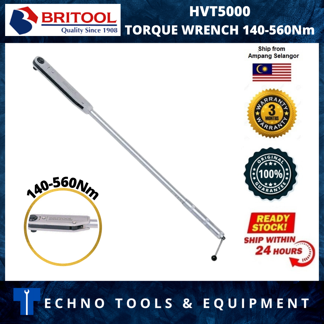 Britool HVT5000 Torque Wrench 3/4" Drive 140-560Nm – Heavy Duty Tool
