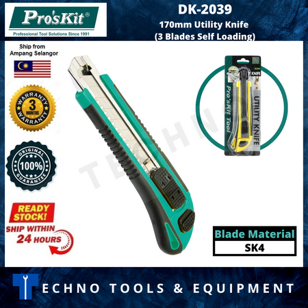 PRO'SKIT DK-2039 Utility Knife (3 Blades Self Loading)