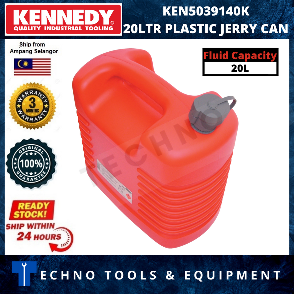 KENNEDY KEN5039140K 20LTR PLASTIC JERRY CAN WITH INTERNAL SPOUT