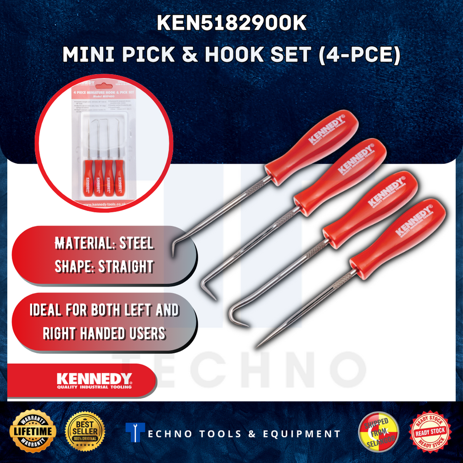 KENNEDY Mini Pick & Hook Set (4-Piece), KEN5182900K KENNEDY
