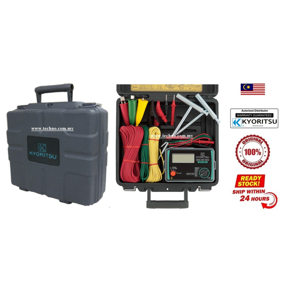 KYORITSU 4105AH earth tester front view with digital display