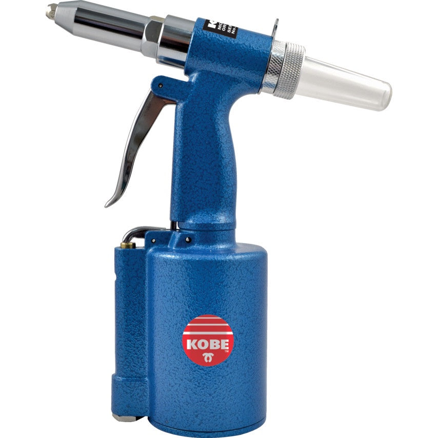 Kobe KBE2703710K Red Line KRK001 Professional Air Rivet Gun with 1/4 inch NPT air inlet and pistol grip handle.