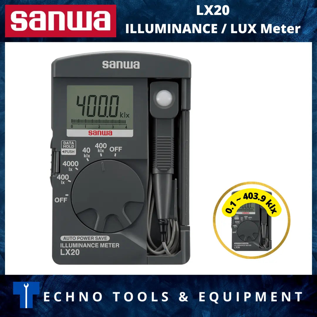 SANWA LX20 Illuminance / LUX Meter (LX20) – Techno Tools & Equipment