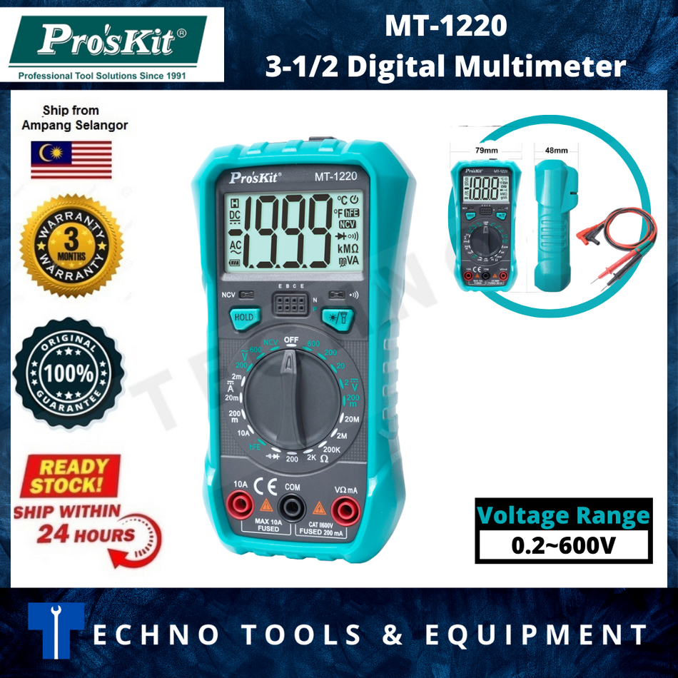 PRO'SKIT MT-1220 3½ Digital Multimeter