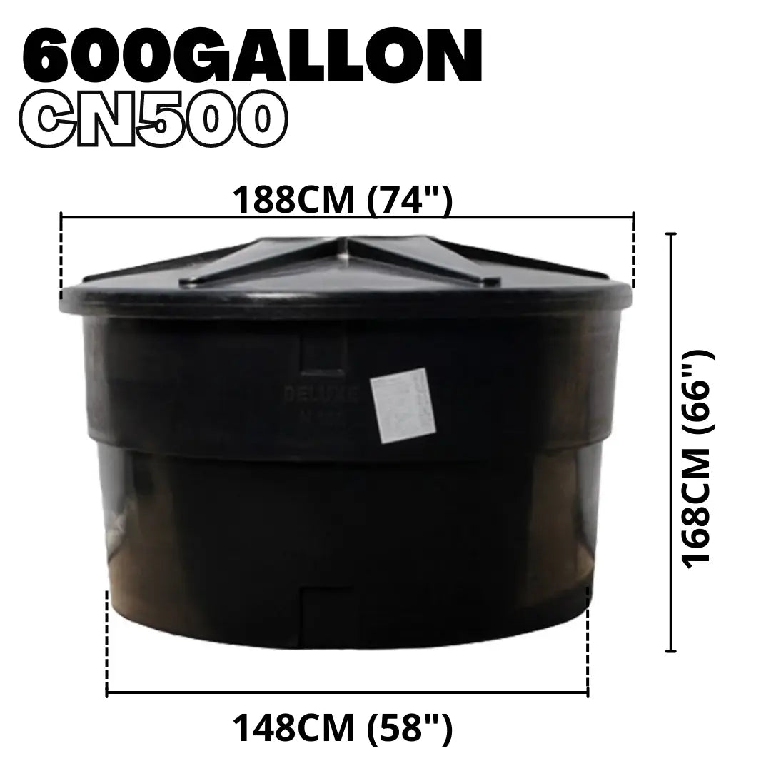 Poly Tank Rambo 500 600 Gallon Tangki CN500 Polyethylene Tank, Round Type Water Tank ...
