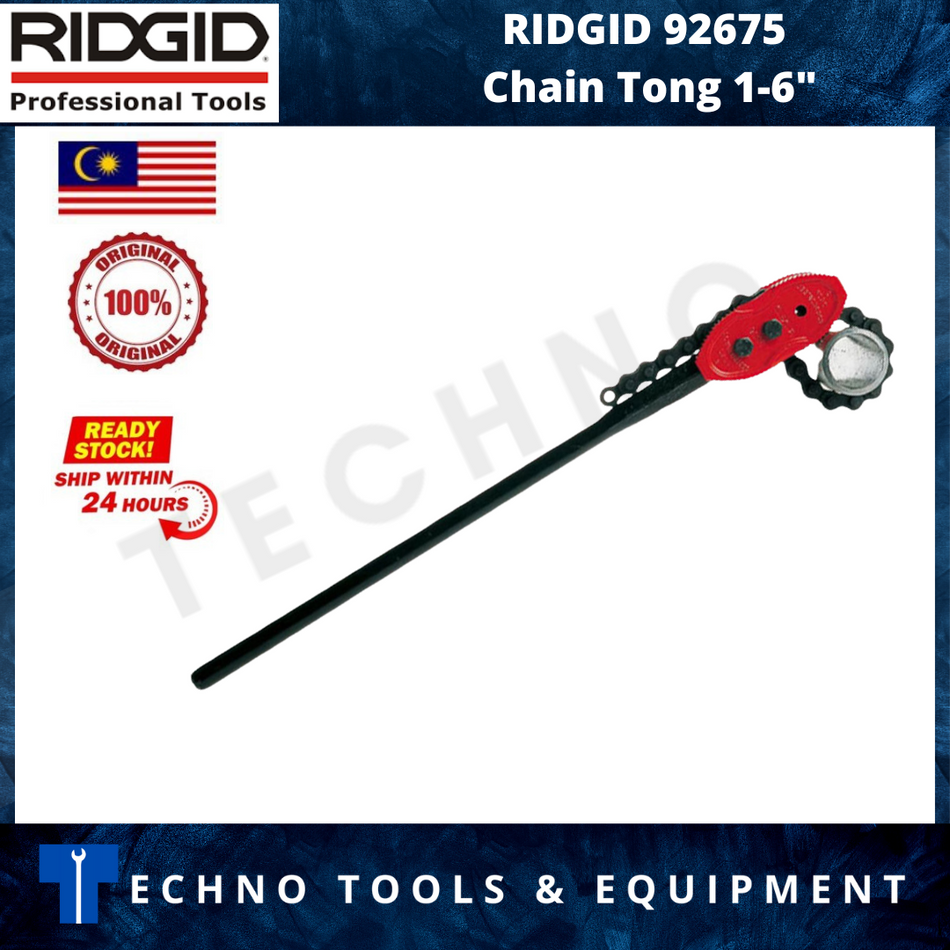 RIDGID 92675 Chain Tong 1-6"