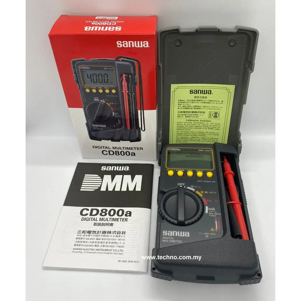 SANWA CD800a Digital Multimeter, Compact True-RMS 600V – Techno Tools ...