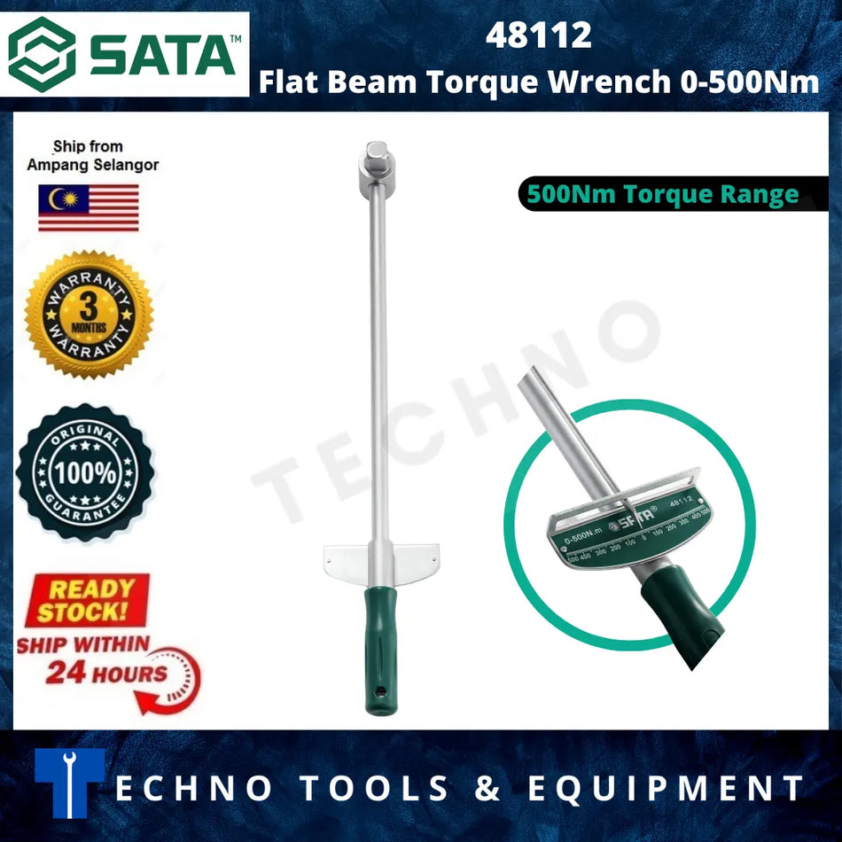 SATA FLAT BEAM TORQUE WRENCH 48112 3/4'' 0-500N.M SATA
