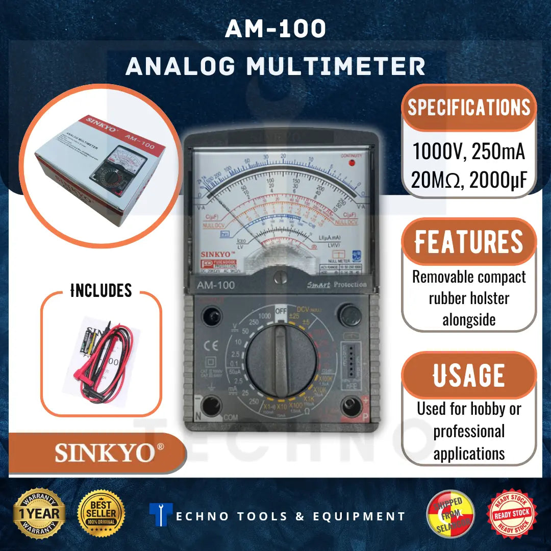SINKYO AM-100 Analog Multimeter SINKYO Analogue Multimeter Value for price