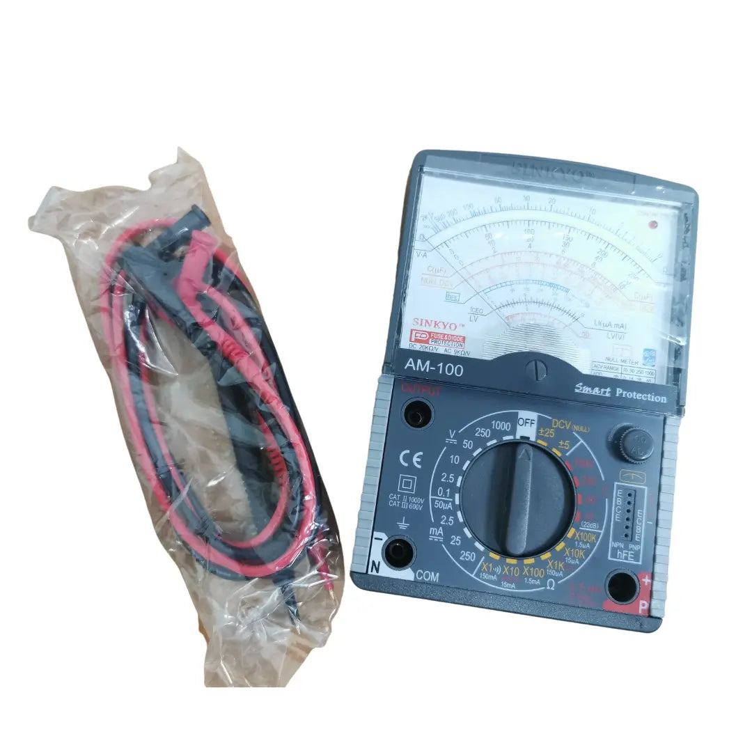 SINKYO AM-100 Analog Multimeter SINKYO Analgoue Multimeter with probe test lead.