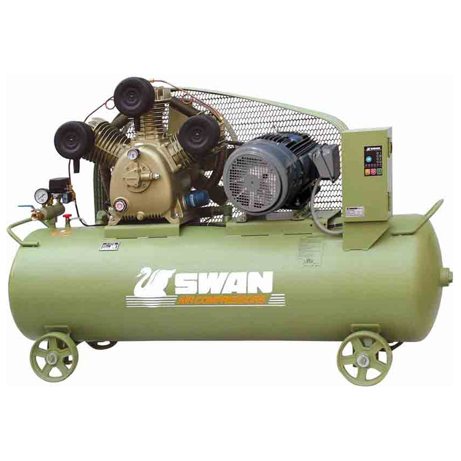 SWAN AIR COMPRESSOR 8BAR, 10HP, 850RPM, 872/MIN, 250KG SWU-310N