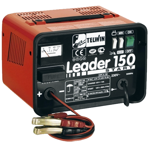 TELWIN Battery Charger 300-1400W, 12V Battery, 6.6kg Leader 150