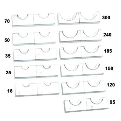 YQK-300 Hydraulic crimping accessories dies, from range 16mm to 300mm