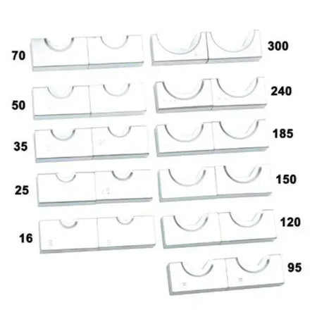 YQK-300 Hydraulic crimping accessories dies, from range 16mm to 300mm