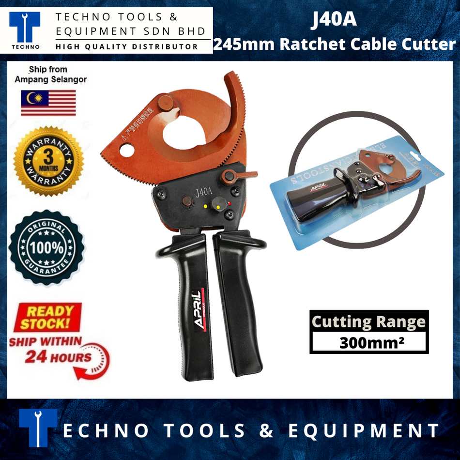Ready Stock J40A Ratchet cable cutter for cutting max 300mm2 Cu/Alu cable