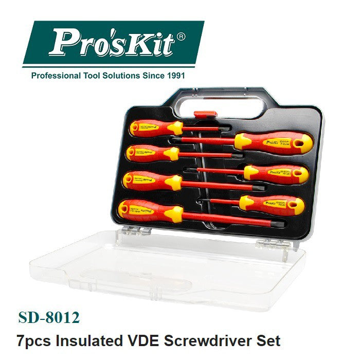 PRO'SKIT SD-8012 Insulated Screwdriver Set (1000V/7pcs)