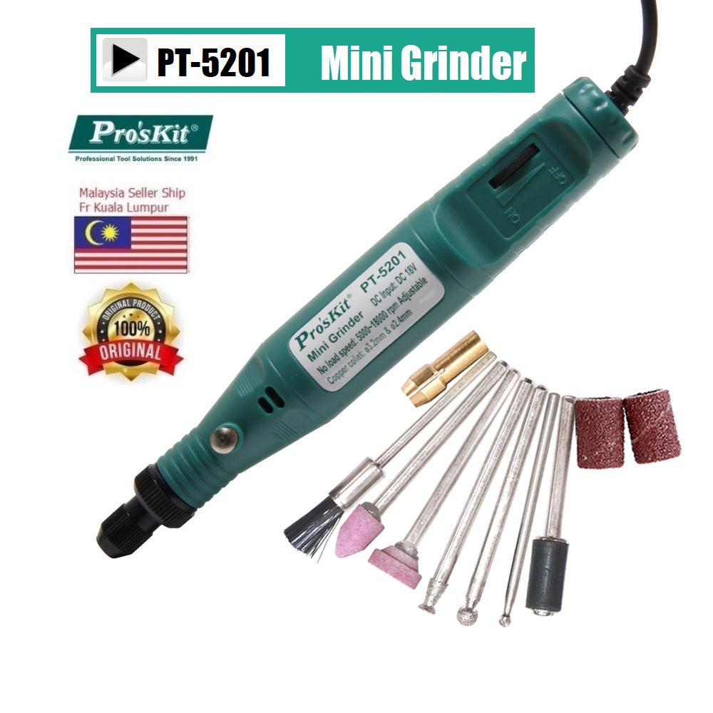 PRO'SKIT PT-5201B Mini Grinder (230V AC 50Hz)-NEW & ORI PROSKIT – Techno  Tools & Equipment