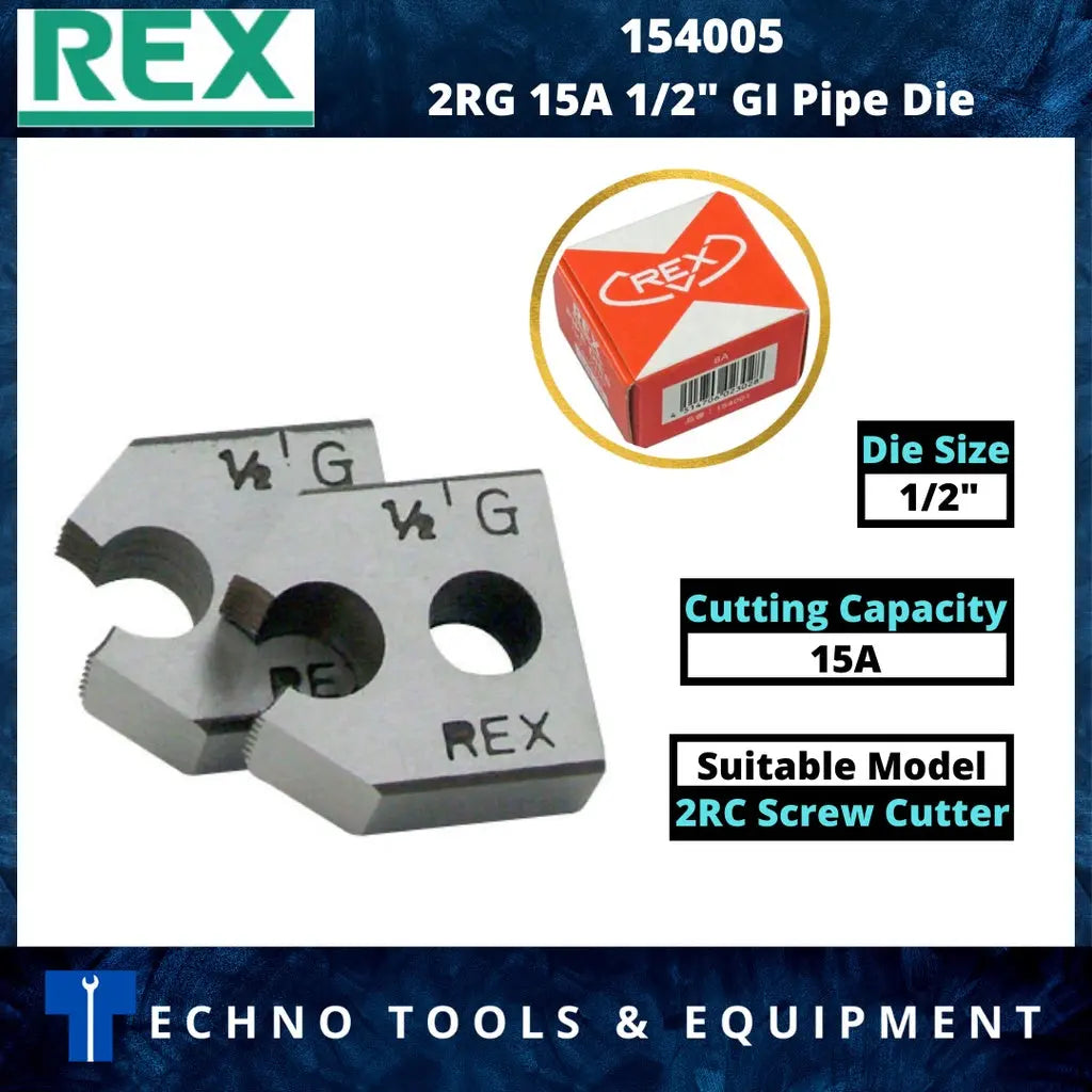 REX C19-39 CONDUIT PIPE DIES / 15-32A GI PIPE DIES THREADER – Techno ...
