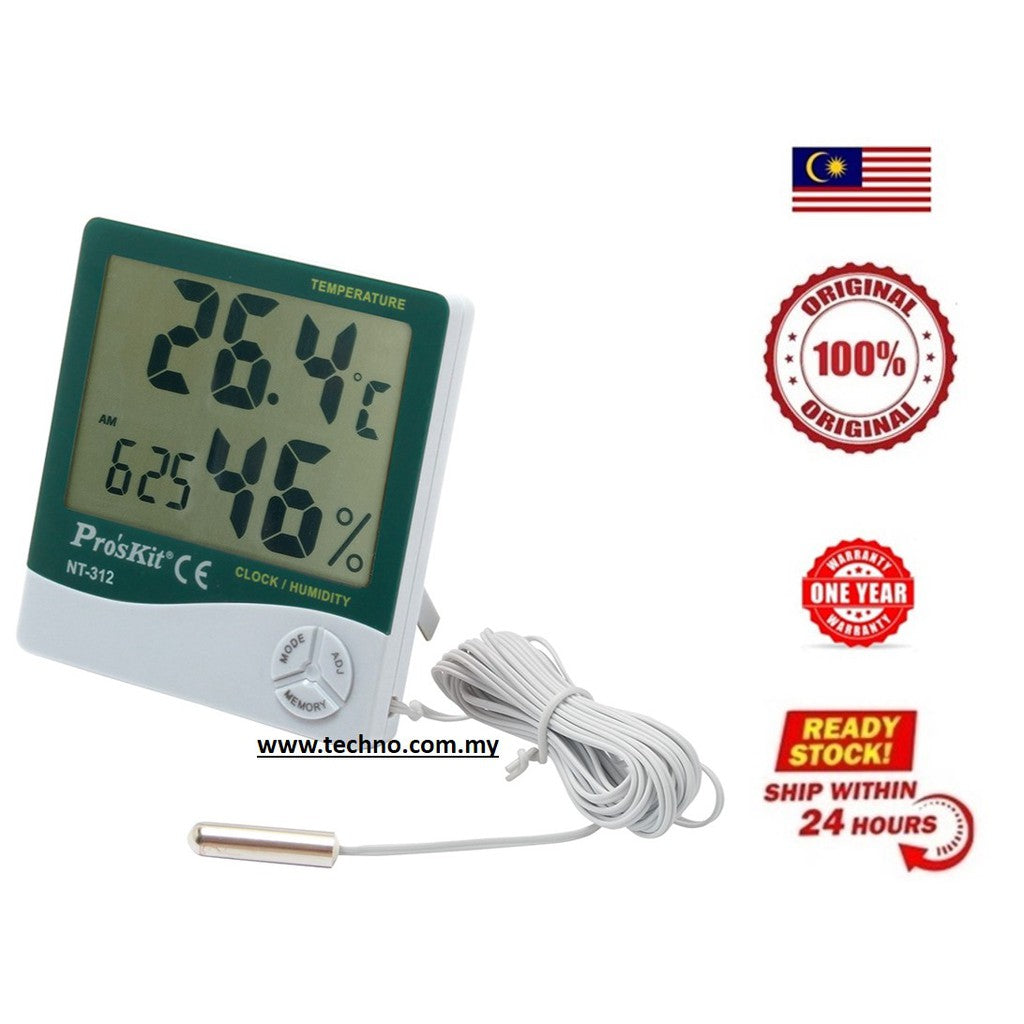 PRO'SKIT NT-312 Digital Temperature Humidity Meter With Probe – Techno ...