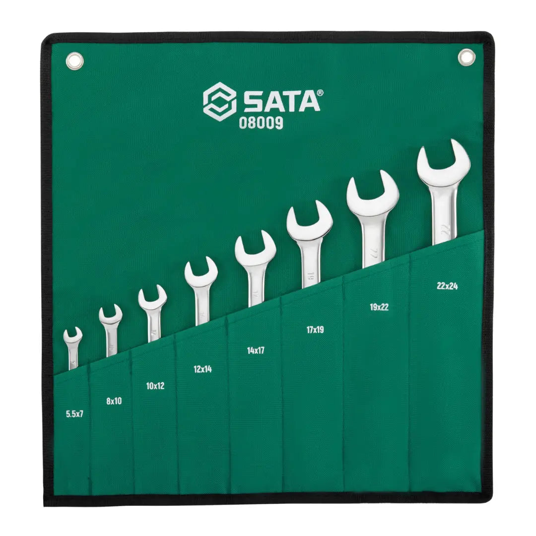 Sata Touch Rugy SATA 08009 8Pc. Full Polish Open End Wrench Set – Techno Tools & Equipment