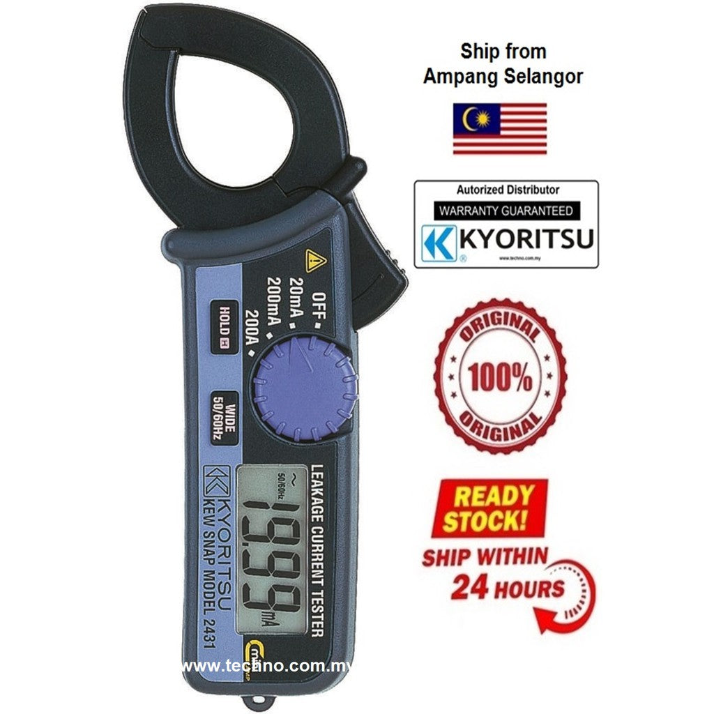 KYORITSU 2431 Leakage Digital Clamp Meter (KEW 2431) Techno Tools