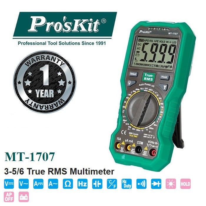 PRO'SKIT MT-1707 3⅚ True-RMS Multimeter