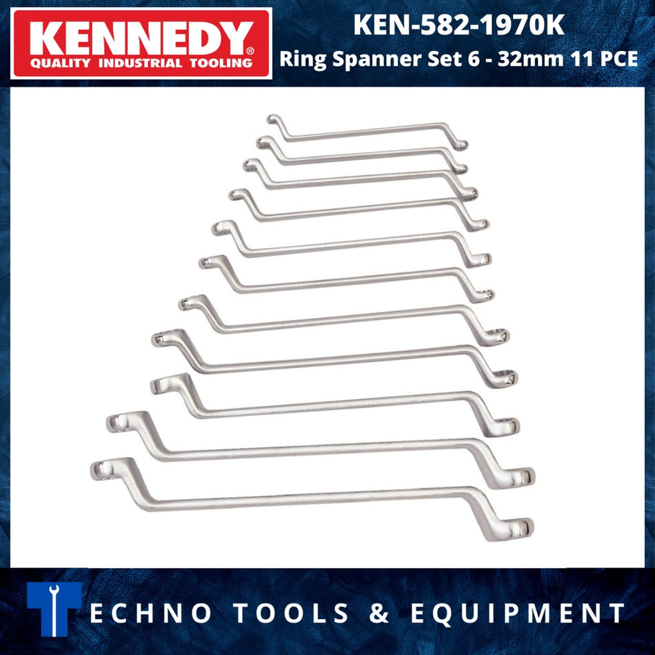 KENNEDY KEN5821970K Ring Spanner Set 6 - 32mm 11-PCE Metric