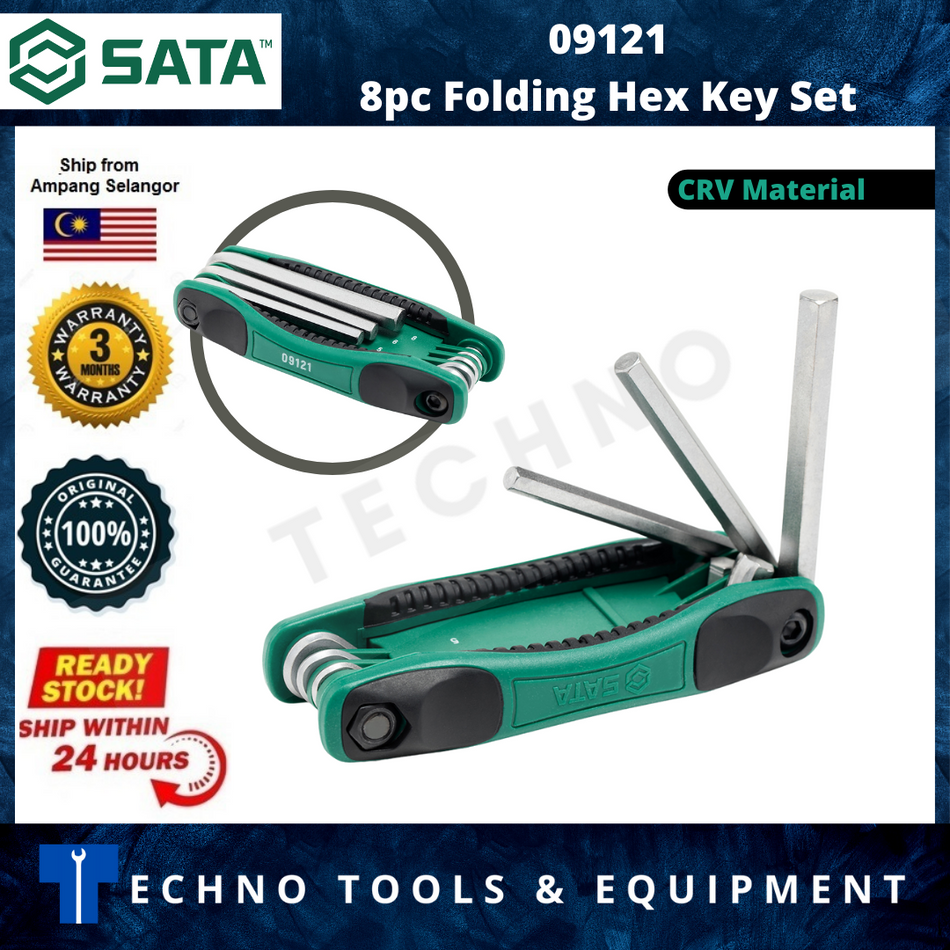 SATA 09121 8pc Folding Hex Key Set