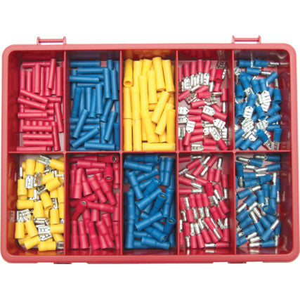 KENNEDY TERMINALS/SPADES/BULLETSRED/BLUE/YLW KIT 300-PCE KEN5155610K