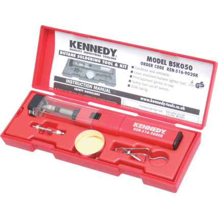 KENNEDY 50BW BUTANE SOLDERING IRON KIT6-PCE KEN5169020K