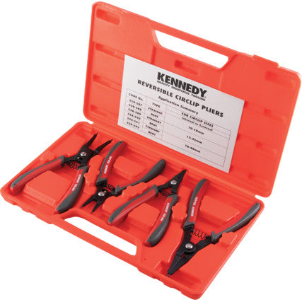 KENNEDY 10-65mm SPRUNG CIRCLIP PLIER SET(4-PCE) KEN5586090K