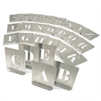 KENNEDY 40MM / 50MM / 60MM / 70MM / 80MM (SET OF 26) STEEL STENCIL LETTERS