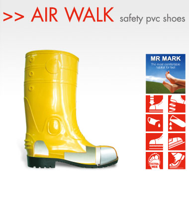 AIR WALK SAFETY PVC SHOES BY MR.MARK MK-SS 8870-07