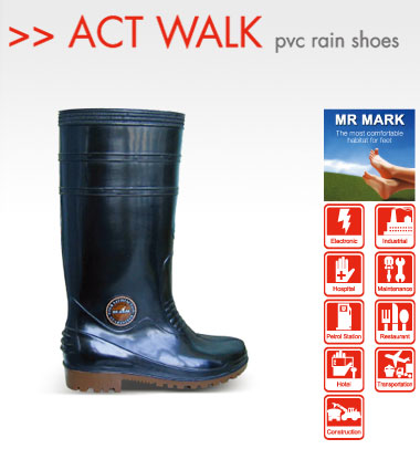 AIR WALK SAFETY PVC RAIN SHOES BY MR.MARK MK-SS 8880-05