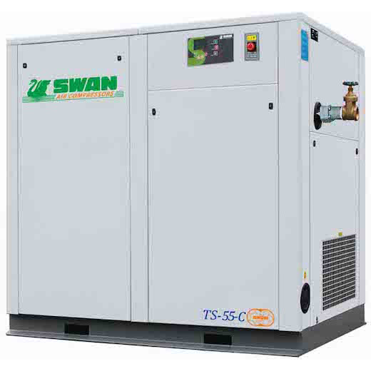 SWAN SCREW AIR COMP 13BAR ,8.6M3/MIN, 75HP,2"1350KG TS-55C