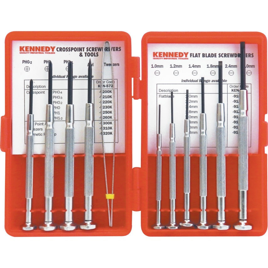 KENNEDY 11-PCE PRECISION SCREWDRIVER & TOOL SET KEN5729040K