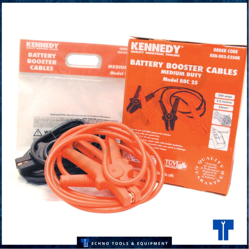 KENNEDY 25mm BOOSTER CABLES 12/24 V 350AMP MEDIUM DUTY KEN5035250K