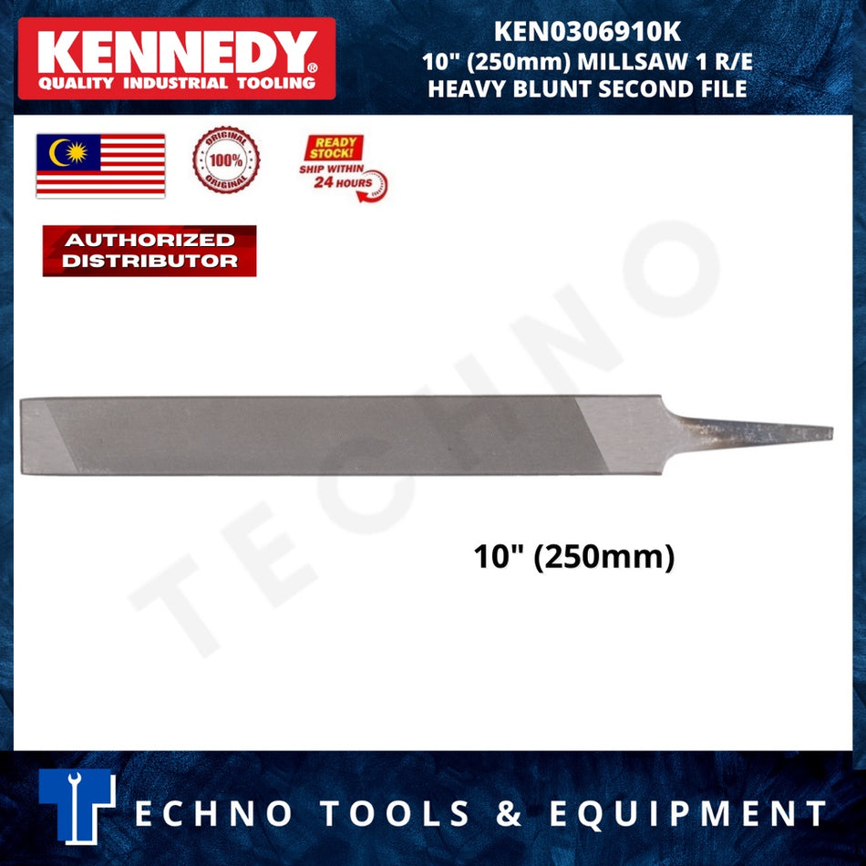 KENNEDY 10" (250mm) MILLSAW 1 R/E HEAVY BLUNT SECOND FILE KEN0306910K