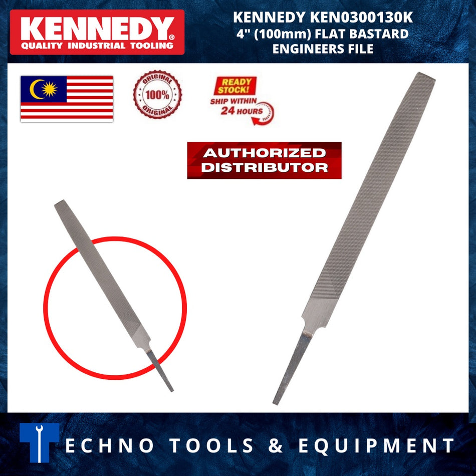 KENNEDY 4" (100mm) FLAT BASTARD ENGINEERS FILE KEN0300130K